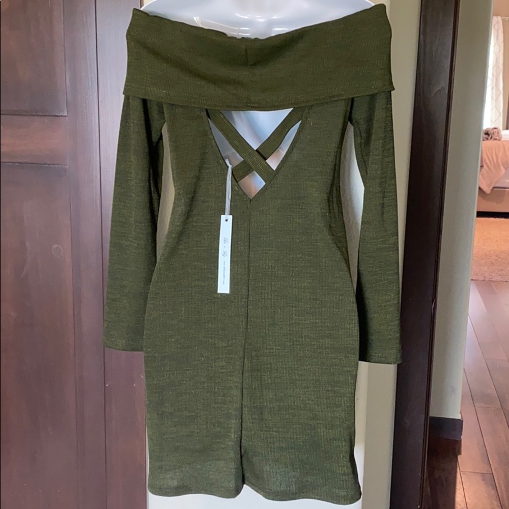 She & Sky off the shoulder dress